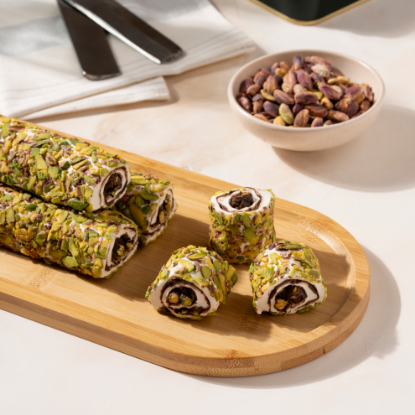  Antepfıstığı Kaplı Çikolatalı Antep Fıstıklı Lokum 500 gr resmi