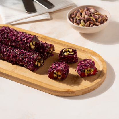Gül Yapraklı Narlı Antep Fıstıklı Lokum 500 gr resmi